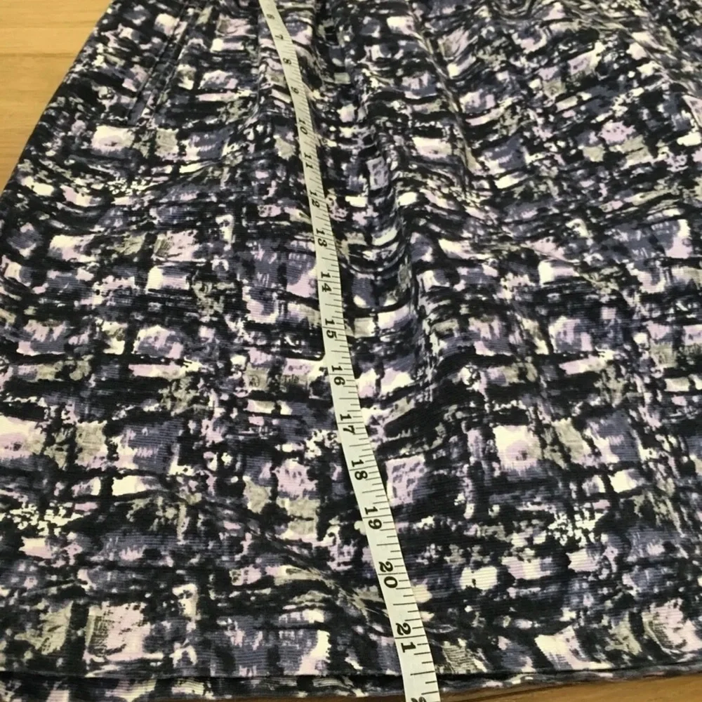 Michael Kors Round Skirt Blue Purple Geometric Print with Pockets! Size 6